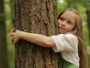 Girl Hugging Tree